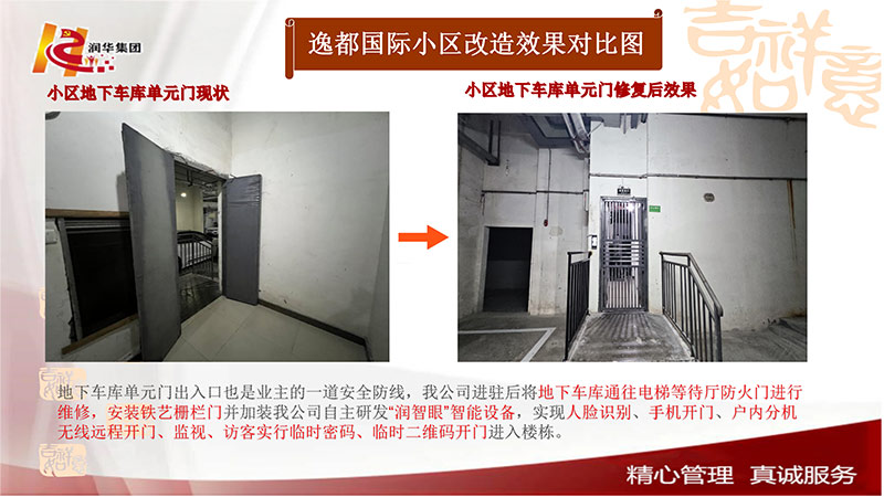 小区地下车库单元门修复