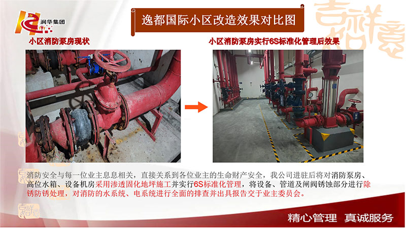 小区消防泵实行6S标准化管理